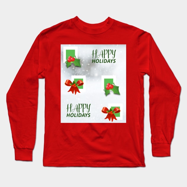 Happy Holidays Long Sleeve T-Shirt by pengulous